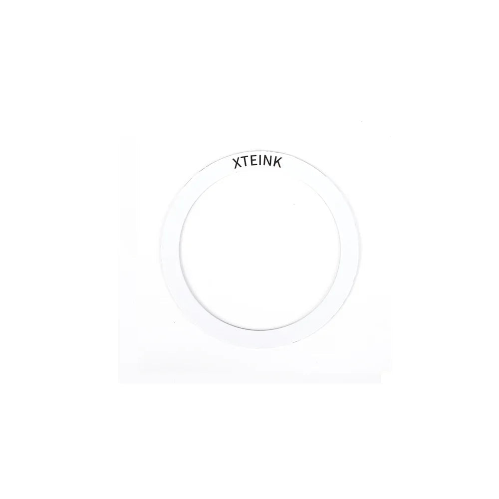 Adhesive metal eReader ring with adhesive backing, white ring with XTEINK logo