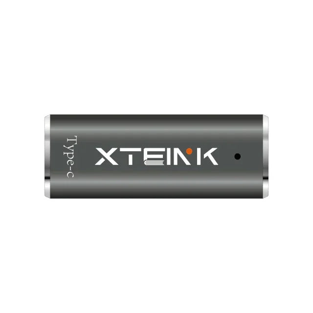 Magnetic charging adapter module, silver metal cylinder with XTEINK logo