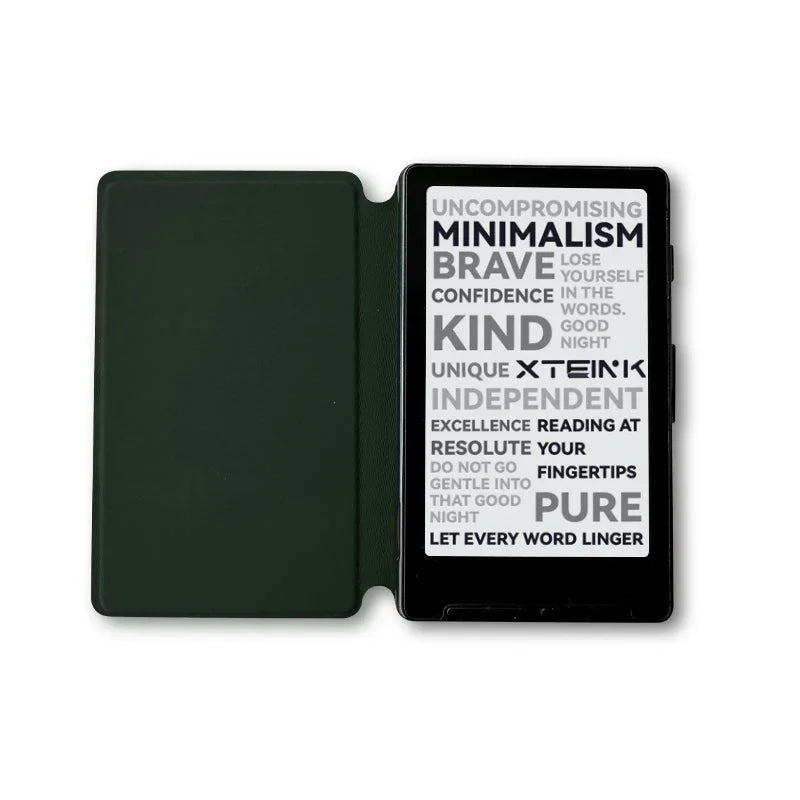 Dark green magnetic phone case, two-panel flip design