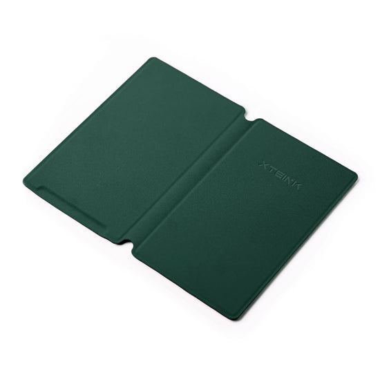 Dark teal green magnetic phone case, two-panel flip cover