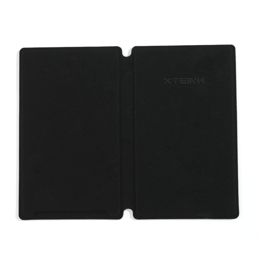 Black magnetic e-reader folio case with two-panel cover