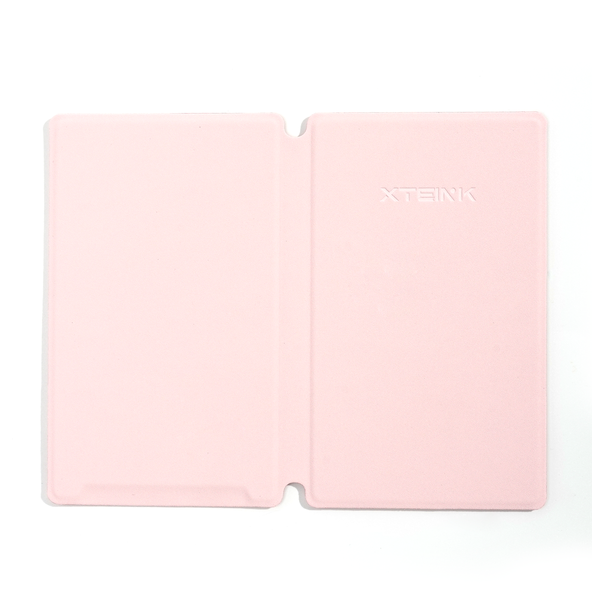 Light pink magnetic e-reader folio case with two-panel flip cover
