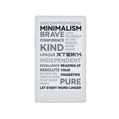 Xteink pocket eReader with lit display, light backplate and front text panel