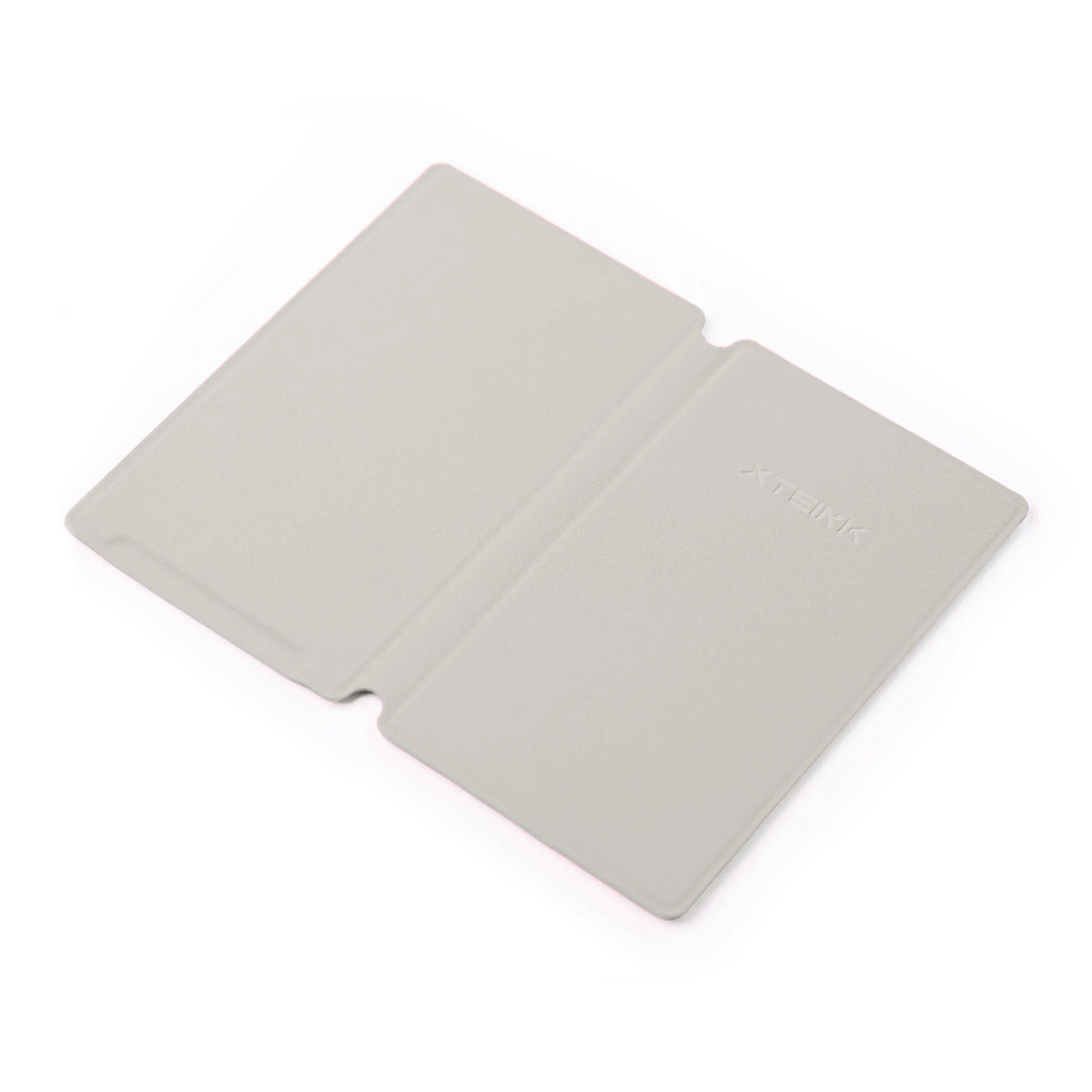 Light gray magnetic phone case with two-panel flip design