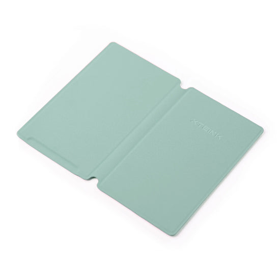 Blue-green magnetic phone case with two-panel flip cover