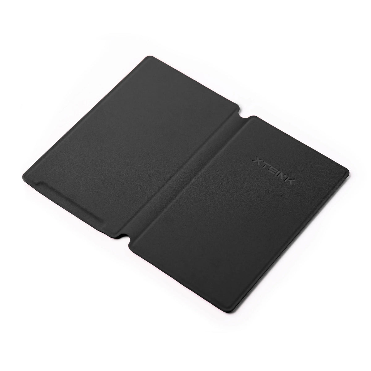 Black magnetic phone case with two-panel flip cover