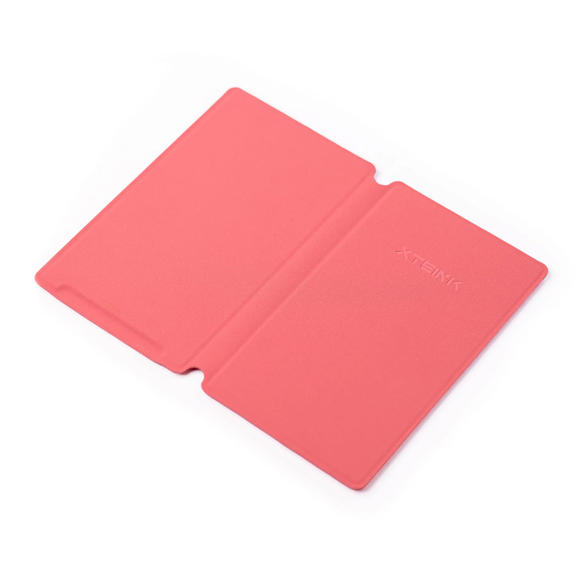 Coral red magnetic phone case with two-panel flip cover