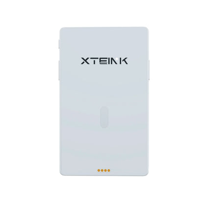 Xteink pocket eReader with light screen and XTEINK logo on pale back