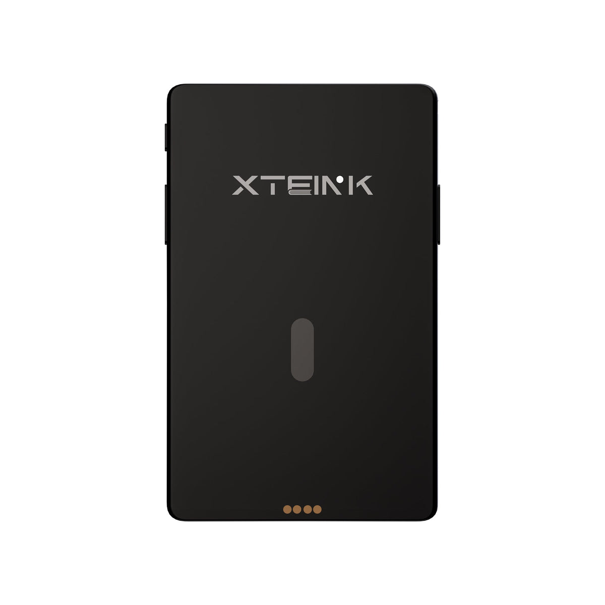 Black pocket eReader back with XTEINK logo and charging indicator dots