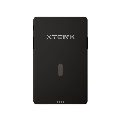 Black pocket eReader back with XTEINK logo and charging indicator dots