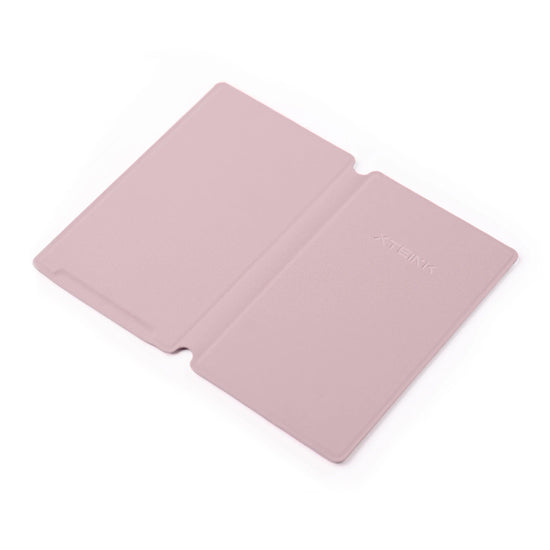 Dusty pink magnetic phone case with two-panel flip cover