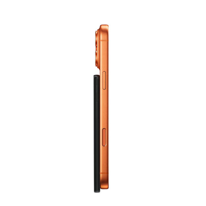 Pocket eReader side view with orange edge controls and volume buttons